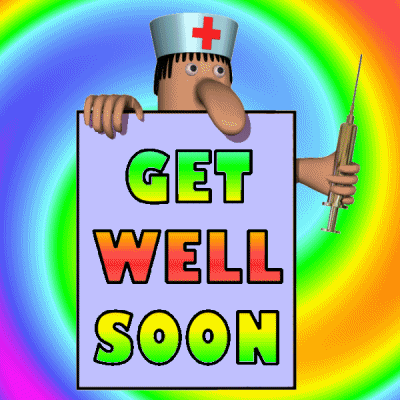 Speedy Recovery Get Well Soon Rainbow Nurse GIF