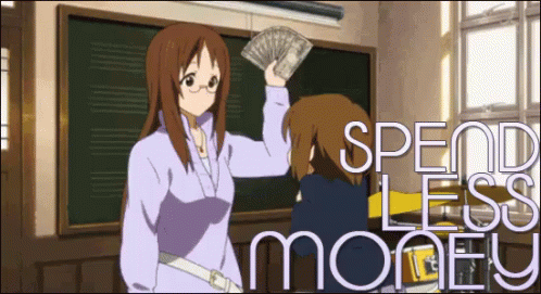 Spend Less Money Yui Hirasawa Sawako Yamanaka Anime GIF