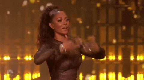 Spice Girl Mel B Blow A Kiss GIF