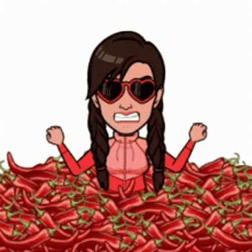 Spicy Fire Hot Chili Avatar Female GIF