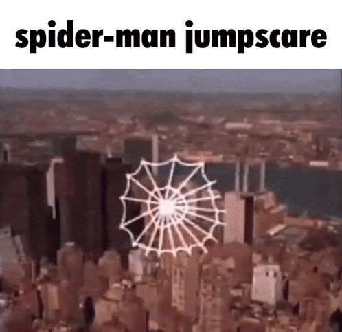 Spider Jumpscare Web GIF