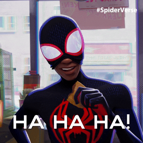Spider Man 2099 Ha Ha Ha Spider Mask GIF