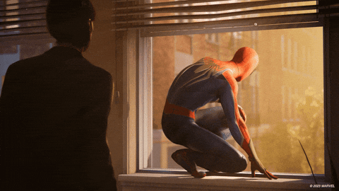 Spider Man 2099 Outside The Window GIF