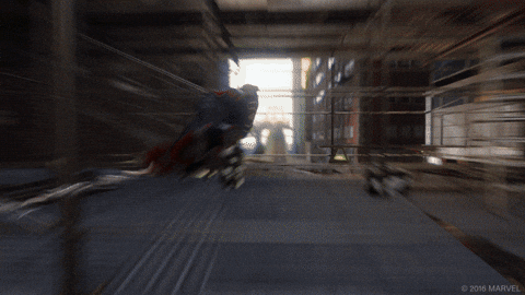 Spider Man 2099 Slow Motion Passing GIF