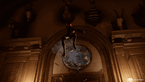 Spider Man 2099 Surrounded By Enemies GIF