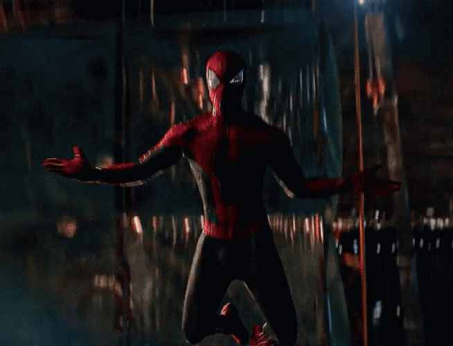 Spider Man Swinging With Mary Jane GIF 