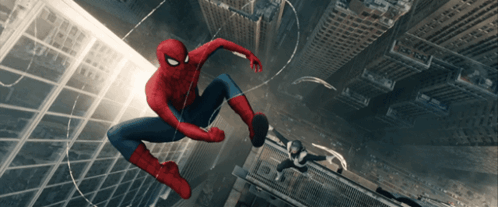 Spider Man Flying and Falling