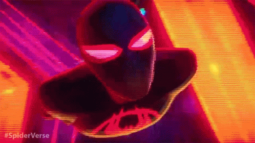 Spider-Man Flying in Spider-Verse