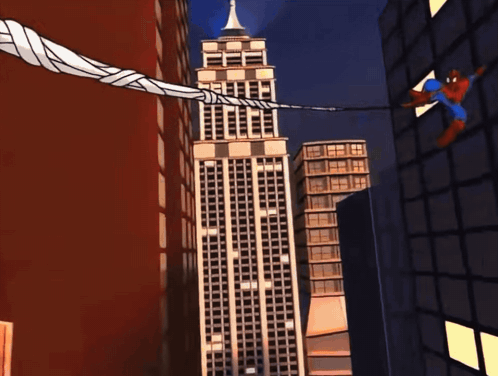 Spider-Man Hanging From Web