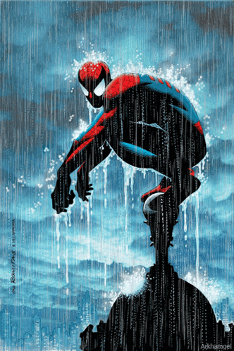 Spider-Man in Rain Painting