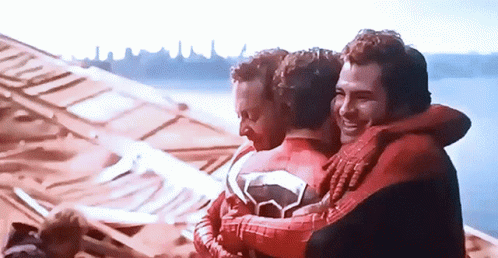 Spider Man No Way Home Group Hug GIF