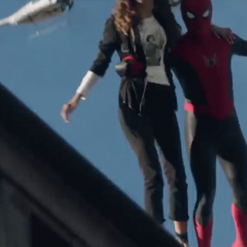 Spider Man No Way Home Jumping Off GIF