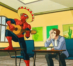 Spider-Man Playing Guitar