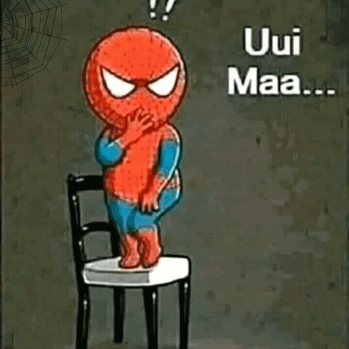 Spider Man Sitting With Uui Maa