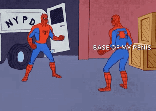 Spider Man Standing In Front Of NYPD Truck GIF