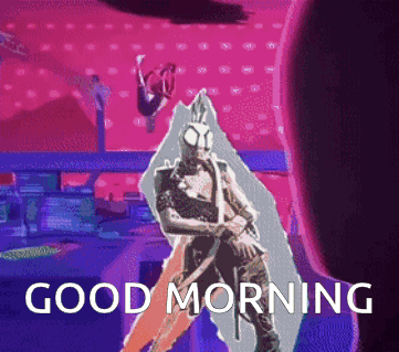 Spider Punk Good Morning GIF