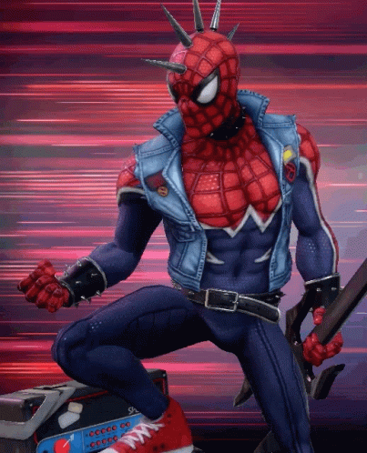 Spider Punk Rock On GIF