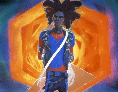 Spider Punk Through The Portal GIF