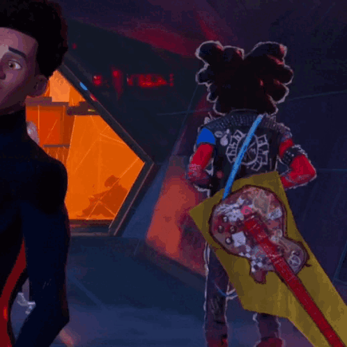 Spider Punk Walking Outside GIF