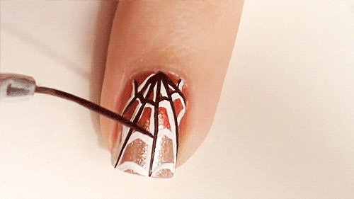 Spider Web Nail GIF