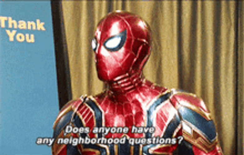 Spiderman Asking Any Neighborhood Questions GIF 