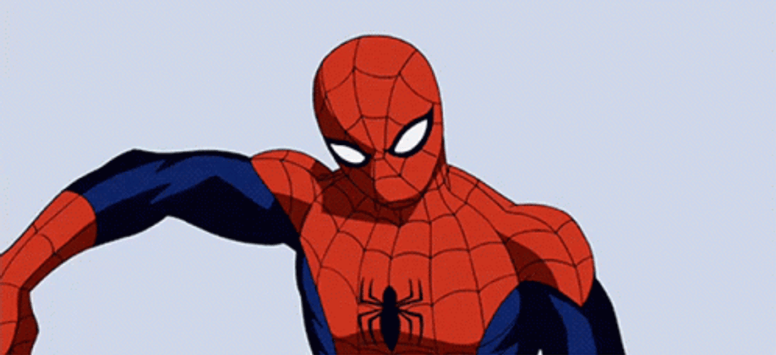 Spiderman Cartoon Salute GIF