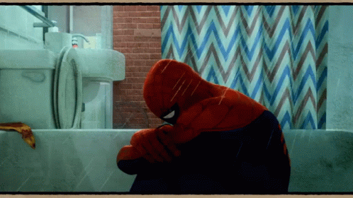 Spiderman Crying Alone Left Out GIF
