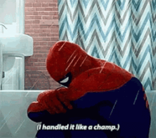 Spiderman Crying But Play It Like A Champion GIF