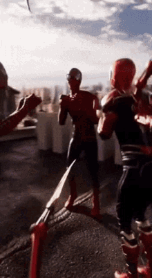 Spiderman Dancing All Together GIF