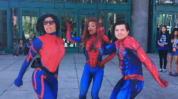 Spiderman Dancing All Version Cosplayer GIF