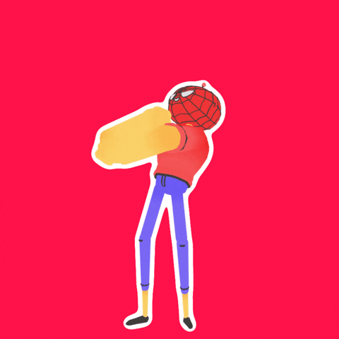 Spiderman Dancing Pumpkin Head GIF