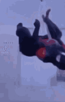 Spiderman Dancing While Hanging Upside Down GIF