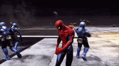 Spiderman In A Middle Of War Meme GIF