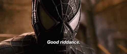 Spiderman Mask Good Riddance GIF