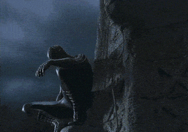 Spiderman On Building Black Spiderman Gif GIF