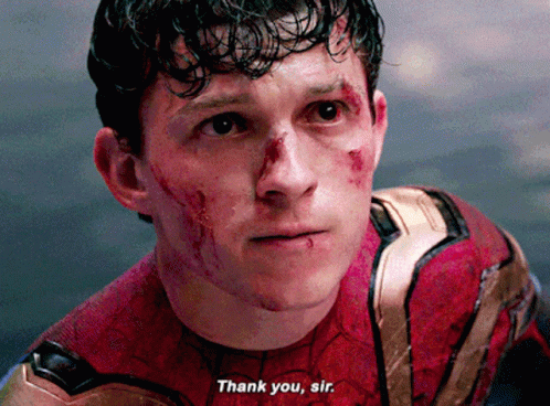 Spiderman Says Thank You Sir GIF