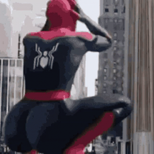 Spiderman Standing in Front of Building