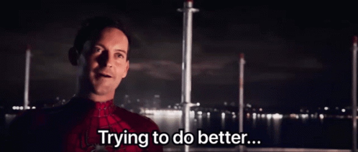 Spiderman Trying To Do Better GIF