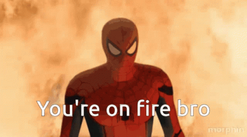 Spiderman You're On Fire Bro GIF