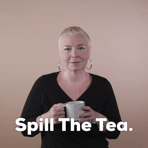 Spill The Tea Old Lady Share It Now GIF