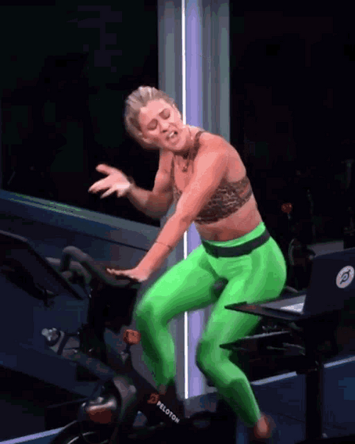 Spin Class Hair Flip Kendall Toole GIF