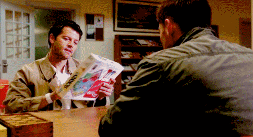 Spin Im Sorry Castiel Supernatural GIF