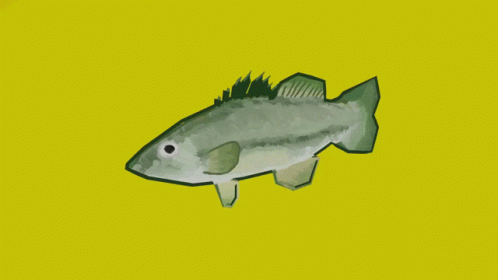 Spinning Animated Fish Yellow Backdrop GIF