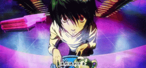 Spinning Anime Eating Chips GIF