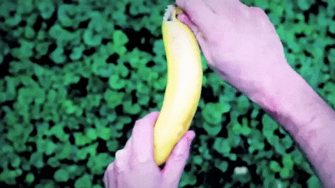 Spinning Banana Peeling Banana GIF