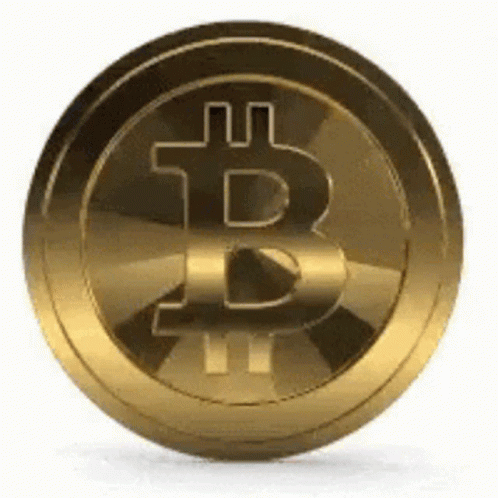 Spinning Bitcoin Logo Coin GIF