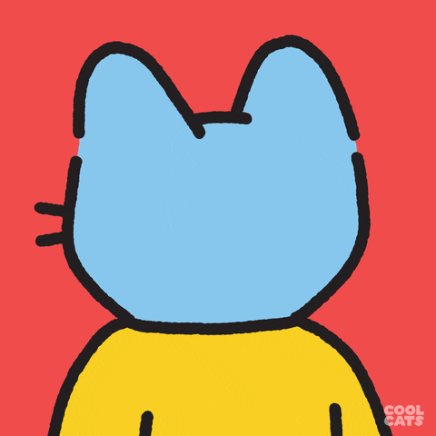 Spinning Blue Cat Shocked Reaction GIF