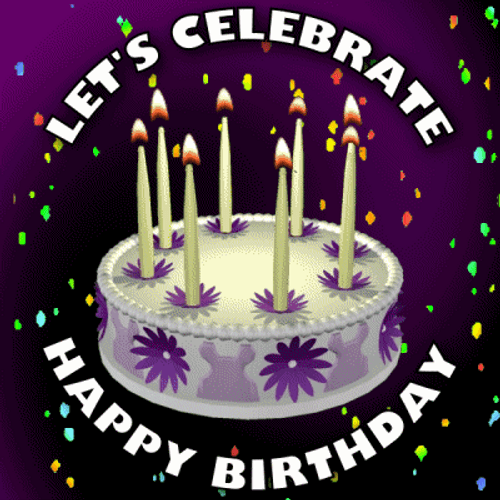 Spinning Cake Birthday Celebration GIF