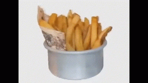Spinning Chip Stainless Steel Bowl GIF