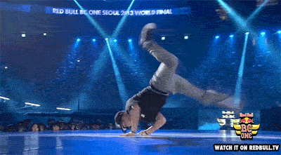 Spinning Contestant For Breaking Dance Competition GIF